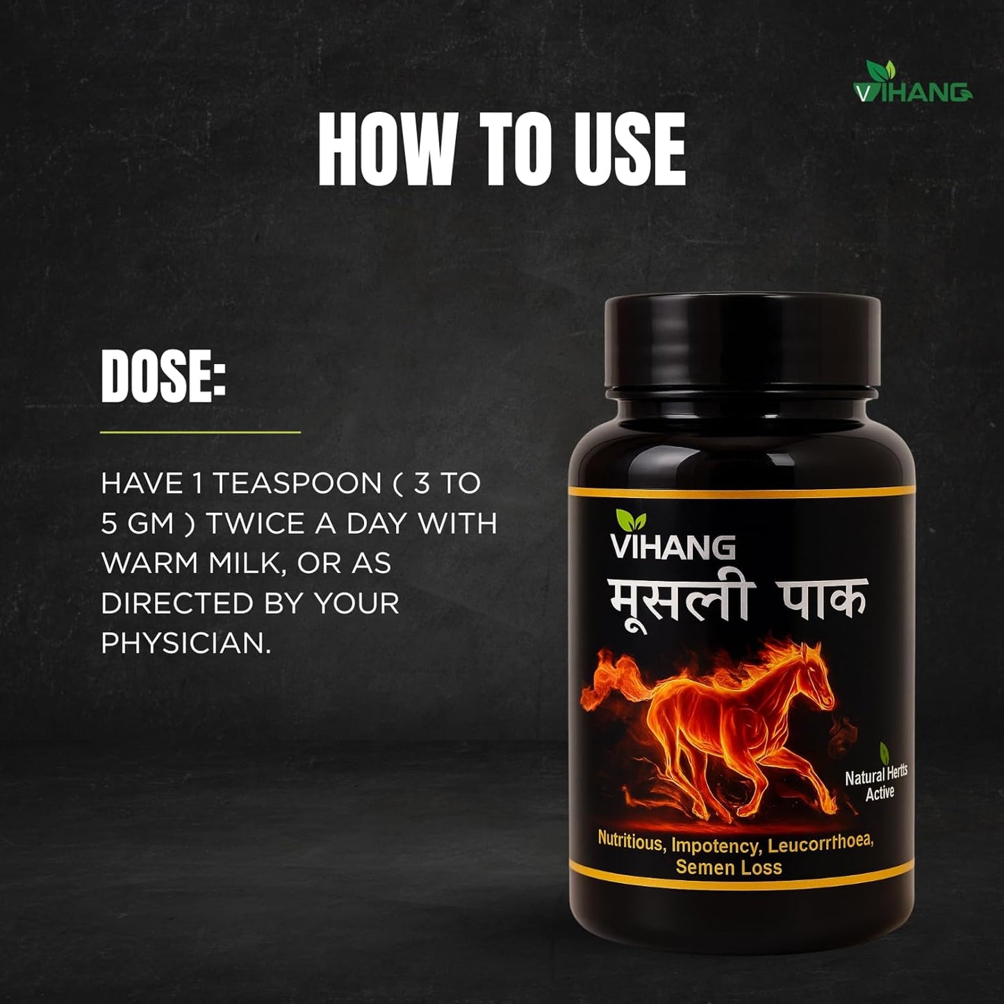 Vihang Musli Pak | Herbal Energy & Strength Powder for Men