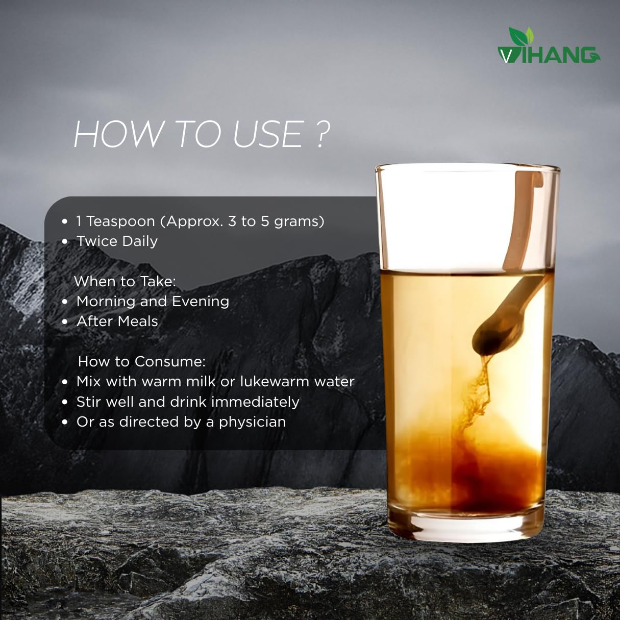 Vihang Himalayan Shilajit | 15g Glass Jar | Energy & Stamina Support ( Pack of 1 )