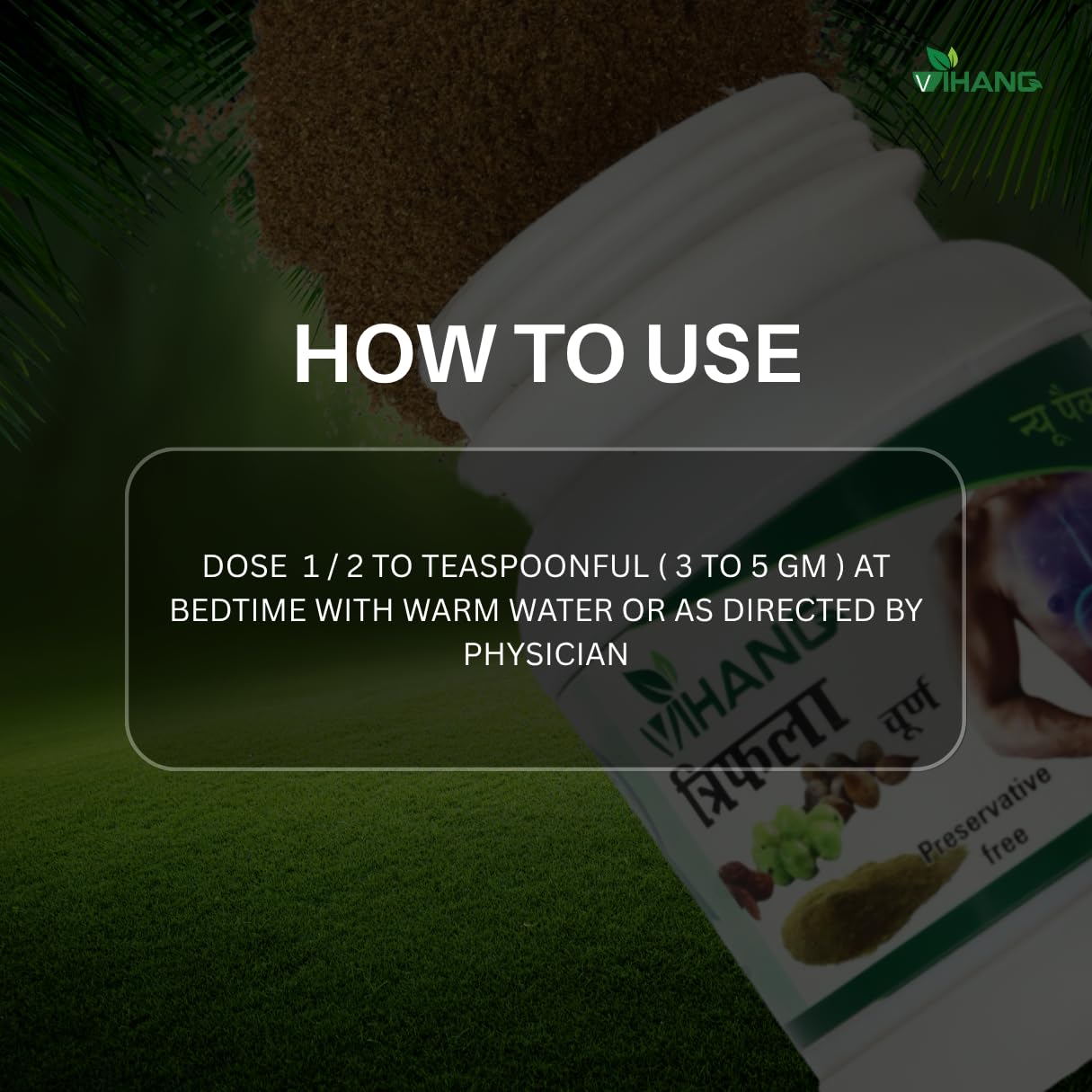 Vihang Triphala Churna | Ayurvedic Digestive & Detox Powder 100g ( Pack of 1 )